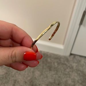 Textured gold bangle